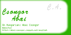 csongor abai business card